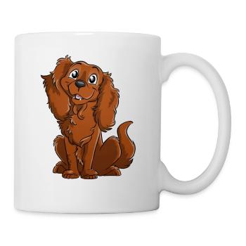 King Charles - Feuer - Tasse - Weiß - Rechts