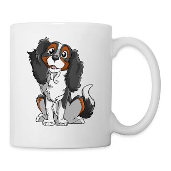 Cavalier King Charles - Noir Tricolore - Mug blanc - blanc - Droite