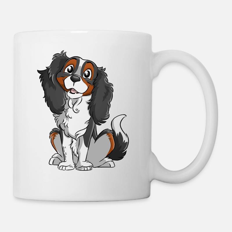 Cavalier King Charles - Noir Tricolore - Mug blanc - blanc