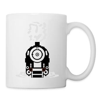 Dampflok Rauch Dampf Qualm - Tasse - Weiß - Rechts