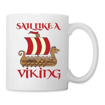 Vikings: Sail comme un Viking - Mug blanc - blanc - Droite