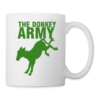 Esel / Bauernhof: The Donkey Army - Tasse - Weiß - Rechts
