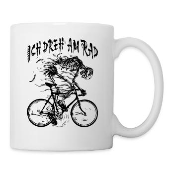 Ich dreh' am Rad - Radfahrer Rennrad radfahren - Tasse - Weiß - Rechts