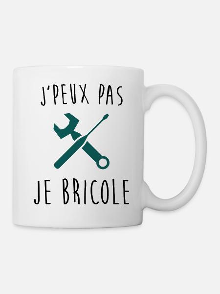 j'peux pas je bricole - Mug blanc - blanc