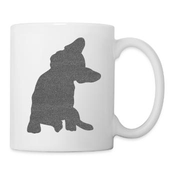 Frenchie French Bulldog glitter optics - Mug - white - Right