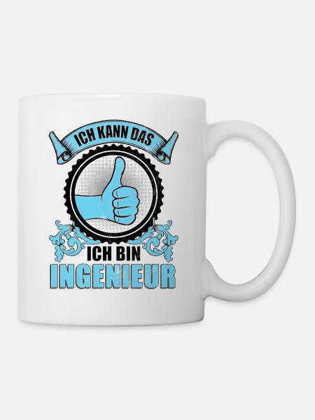 Ich kann das ich bin Ingenieur - Tasse - Weiß