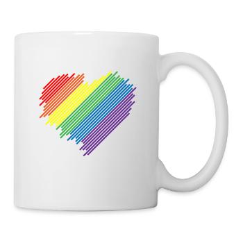 Shirt de la fierté gaie - Mug blanc - blanc - Droite