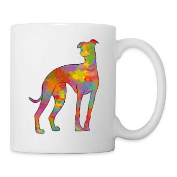 Whippet Multicolor 2 - Tasse - Weiß - Rechts