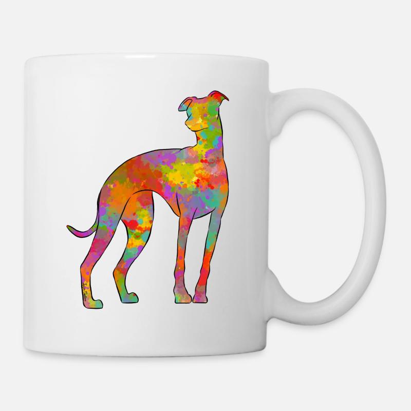 Whippet Multicolor 2 - Mug - white