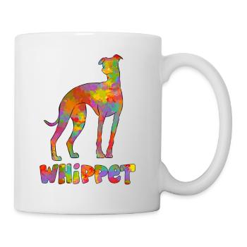 Whippet Multicolor 2 - Tasse - Weiß - Rechts