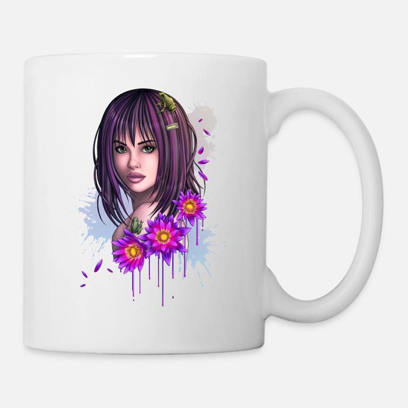 Frog Girl Face - Mug blanc - blanc