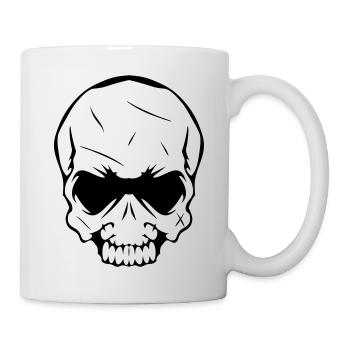 Totenkopf - Tasse - Weiß - Rechts