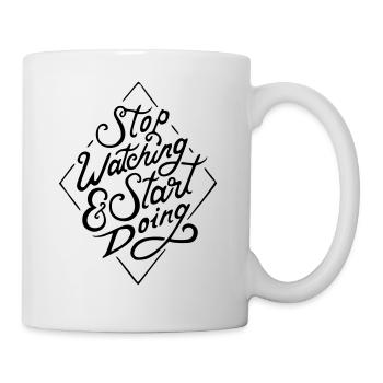 arrêter de regarder - Mug blanc - blanc - Droite