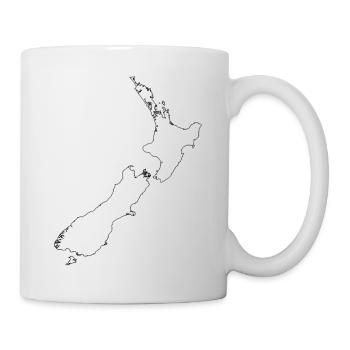 new zealand map empty inside - Tasse - Weiß - Rechts