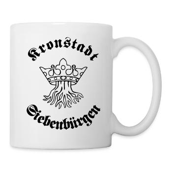 Kronstadt in Siebenbürgen - Wurzel mit Krone - Tasse - Weiß - Rechts