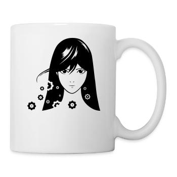 Mädchen Comic - Tasse - Weiß - Rechts