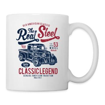 VINTAGE PICKUP - Vintage Design Rétro Truck shirt - Mug blanc - blanc - Droite