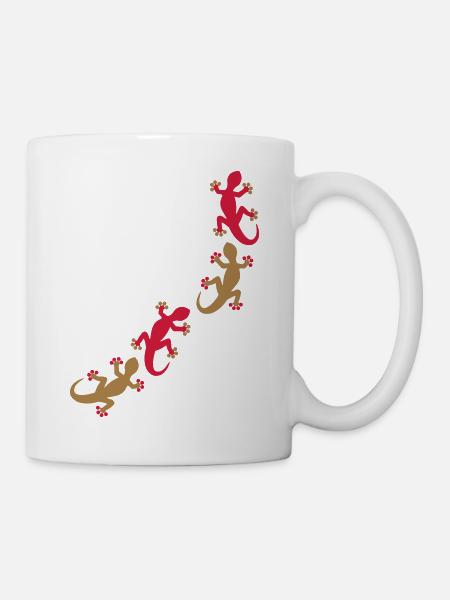Four geckos 2c - Mug - white