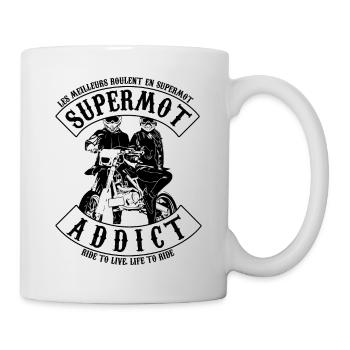supermot addict - Mug blanc - blanc - Droite