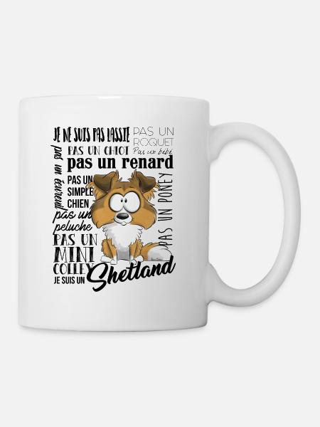 Je Suis Shetland - Fauve FR - Mug blanc - blanc