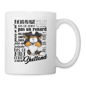 Je Suis Shetland - Noir Tricolore FR - Mug blanc - blanc - Droite