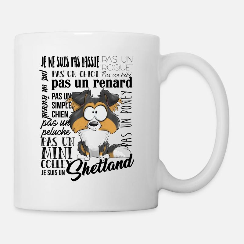 Je Suis Shetland - Noir Tricolore FR - Mug blanc - blanc