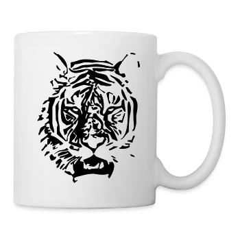 Tiger - Tasse - Weiß - Rechts