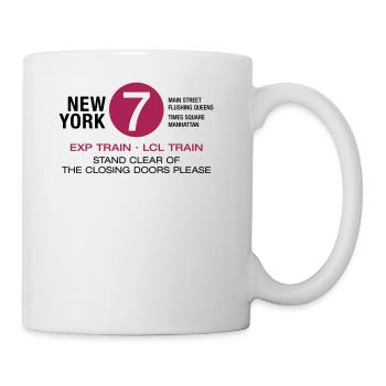 New York City U-Bahn Subway 7 Manhattan Queens NYC - Tasse - Weiß - Rechts