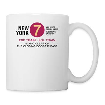 New York City U-Bahn Subway 7 Manhattan Queens NYC - Tasse - Weiß - Rechts