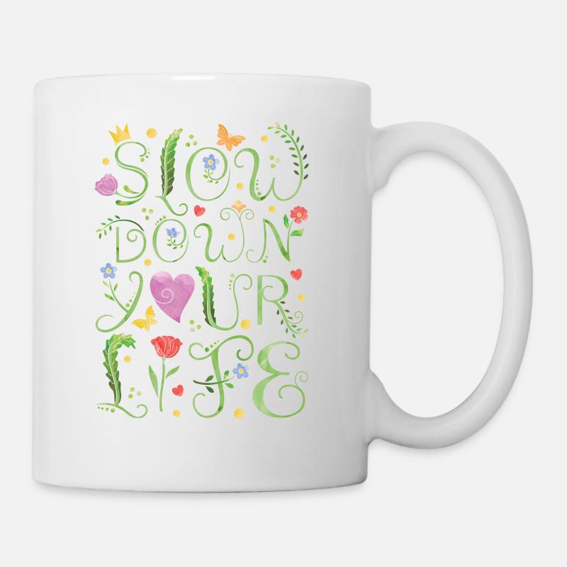 ralentir votre vie - Mug blanc - blanc