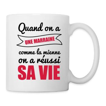 Quand on a une marraine - Mug blanc - blanc - Droite