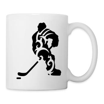 Hockey tribal - Mug blanc - blanc - Droite