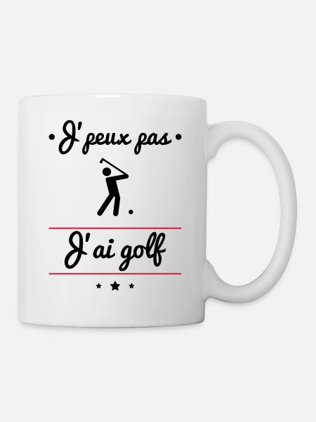 J'peux pas j'ai golf, golfeur - Mug blanc - blanc