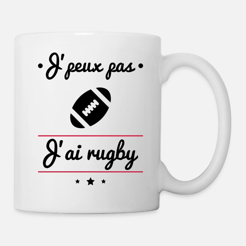 J'peux pas j'ai rugby - Mug blanc - blanc