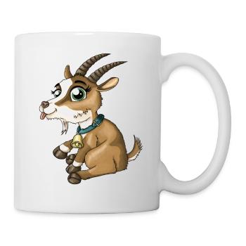 Cute funny goat - Mug - white - Right