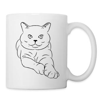 britishshorthair - Tasse - Weiß - Rechts