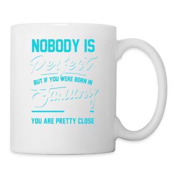 Januar 1974 Du bist ziemlich nah dran, perfekt - Tasse - Weiß - Rechts