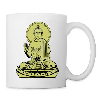 Sitting Buddha - Mug blanc - blanc - Droite