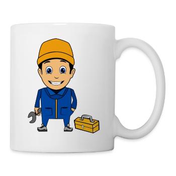 car mechanic mechaniker klempner handwerker - Tasse - Weiß - Rechts