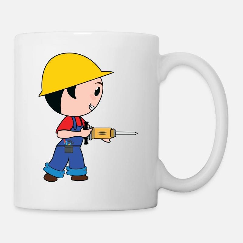 construction worker construction worker road construction tierfb - Mug - white