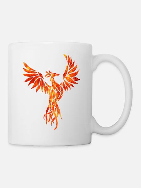 Feuer phoenix - Tasse - Weiß