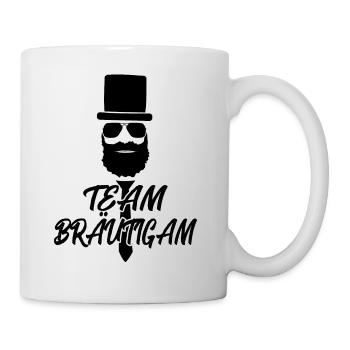 Team Bräutigam JGA Shirt Herren - Tasse - Weiß - Rechts