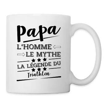 Papa la légende Triathlon cadeau - Mug blanc - blanc - Droite