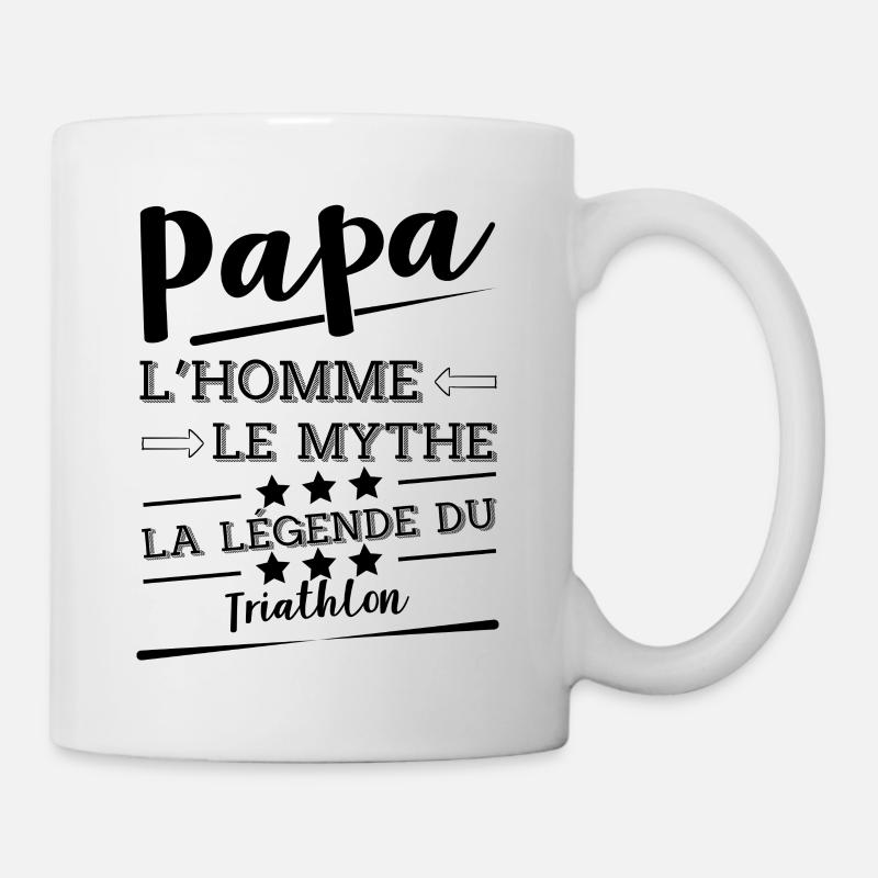 Papa la légende Triathlon cadeau - Mug blanc - blanc