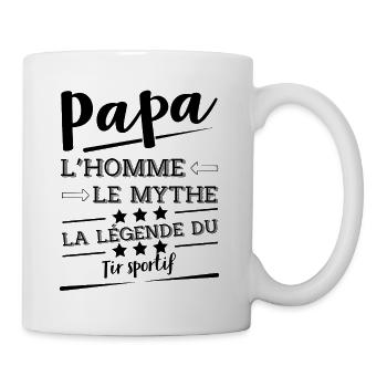 Papa la légende Tir sportif cadeau - Mug blanc - blanc - Droite