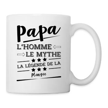 Papa la légende Plongée cadeau - Mug blanc - blanc - Droite
