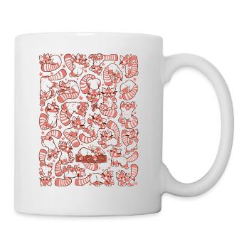 Red Panda Spread All over Pattern - Mug - white - Right