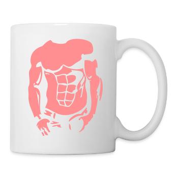 corps muscle2 - Mug blanc - blanc - Droite
