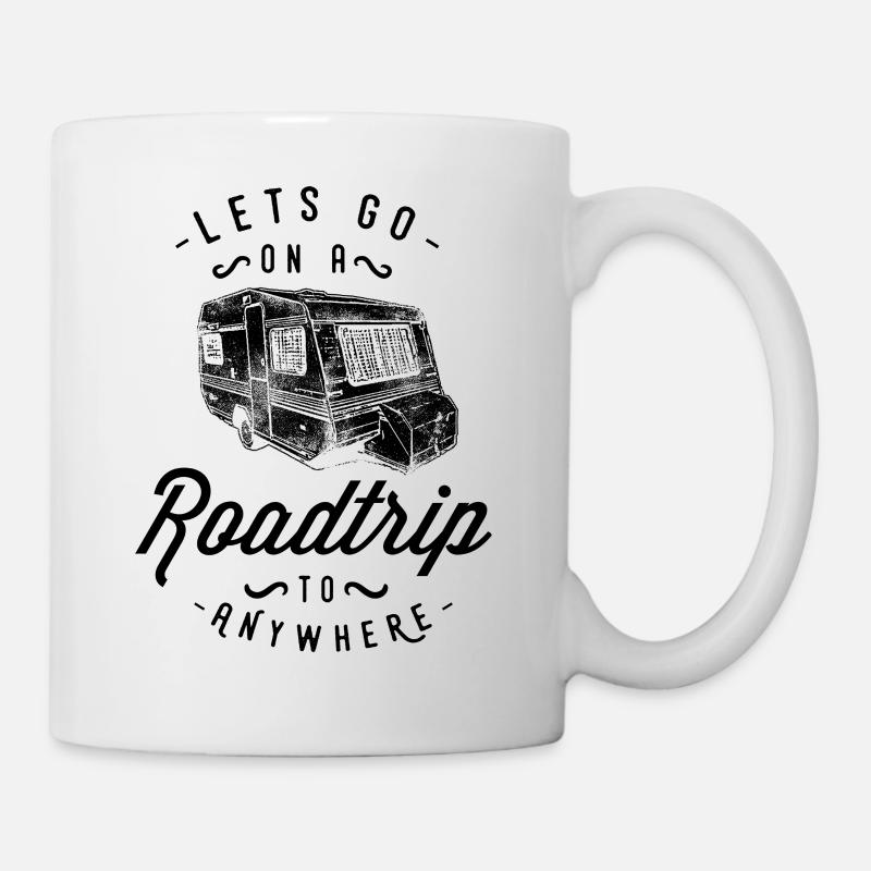LETS GO- Wohnwagen Wohnmobil Camper Geschenk Motiv - Tasse - Weiß