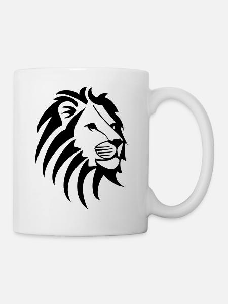 Löwe - Tasse - Weiß